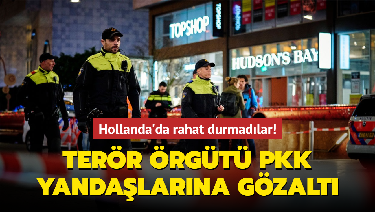 Hollanda'da rahat durmadılar: Terör örgütü PKK yandaşlarına gözaltı
