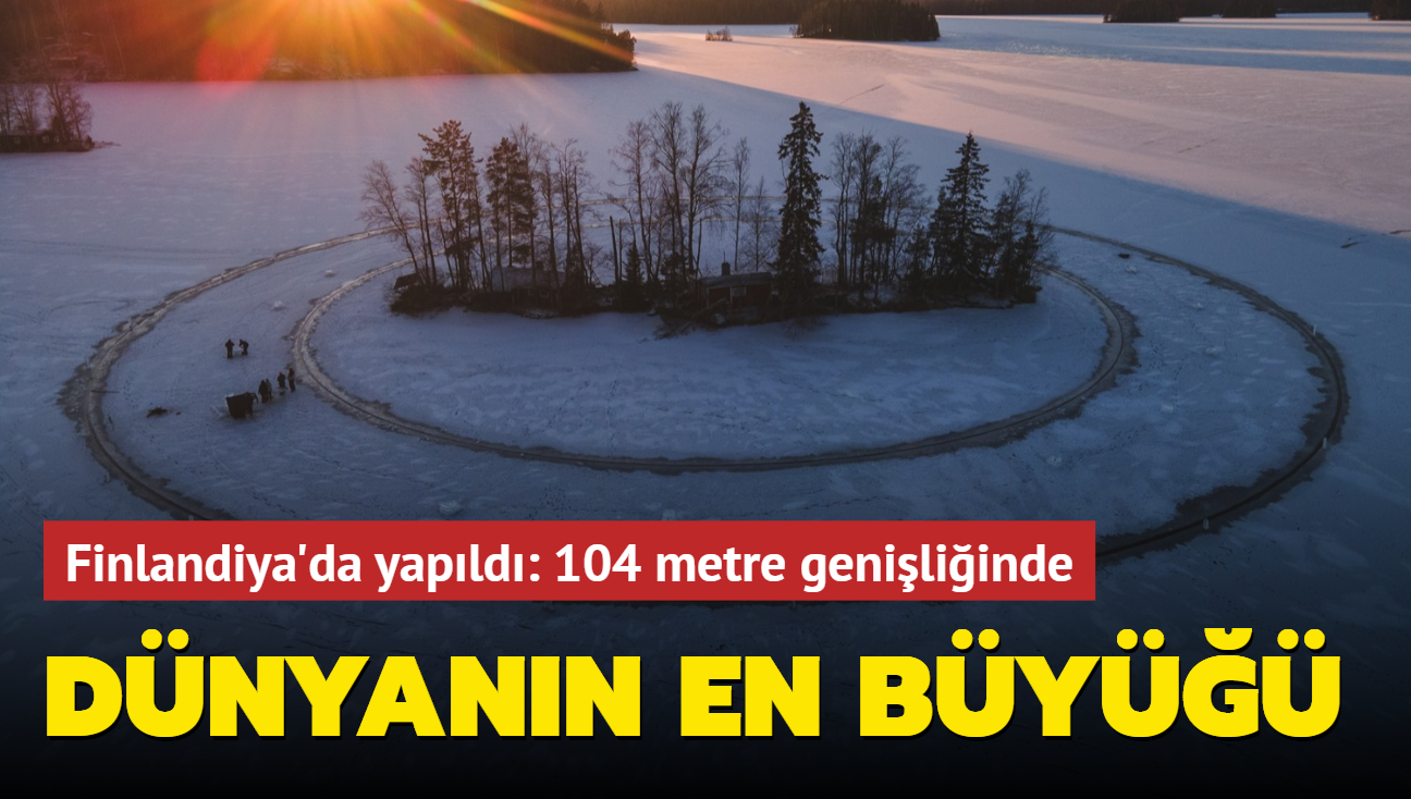 Finlandiya'da dünyanın en büyük dönen buz kütlesi yapıldı