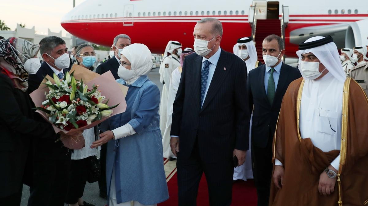 Başkan Erdoğan Katar'da onur yemeğine katıldı