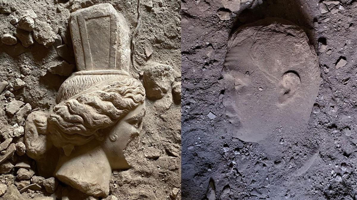 Datça'da yeni keşif... 2 bin yıllık heykel başları bulundu
