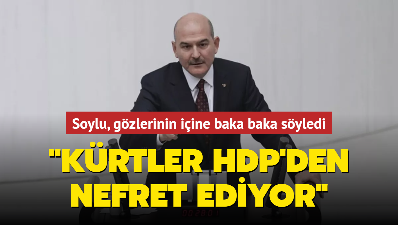 Soylu, gözlerinin içine baka baka söyledi: Kürtler HDP'den nefret ediyor