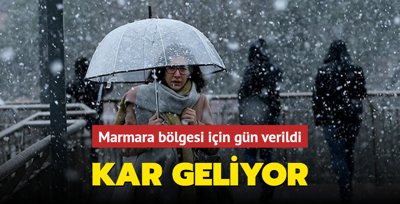 Marmara bölgesi için gün verildi: Kar geliyor