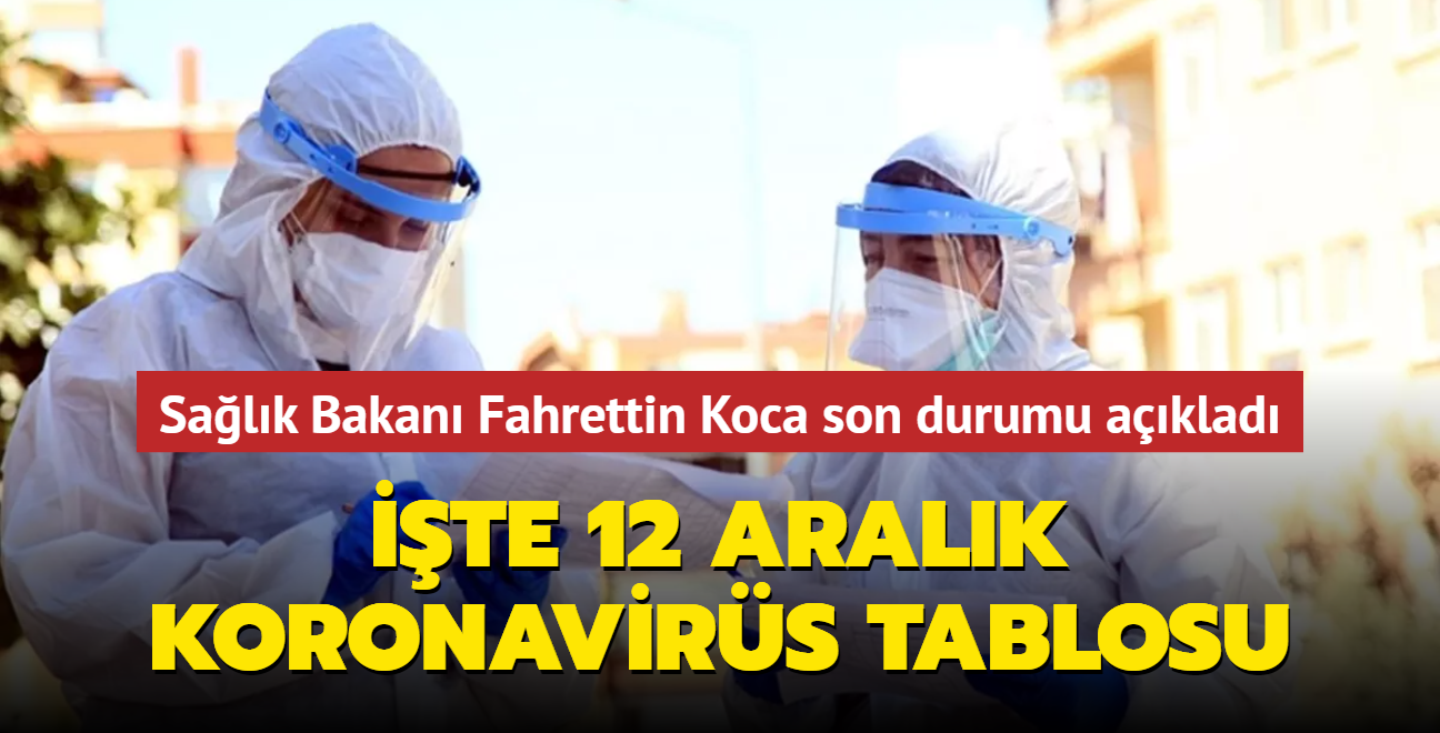 Sağlık Bakanı Fahrettin Koca Kovid-19 salgınında son durumu açıkladı... İşte 12 Aralık 2021 koronavirüs tablosu