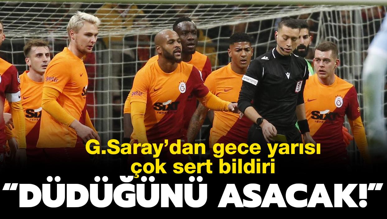 Galatasaray'dan gece yars ok sert Zorbay Kk bildirisi: Ddn asacak!