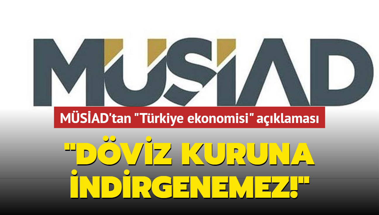 MSAD'tan "Trkiye ekonomisi" aklamas: Dviz kuruna indirgenemez!