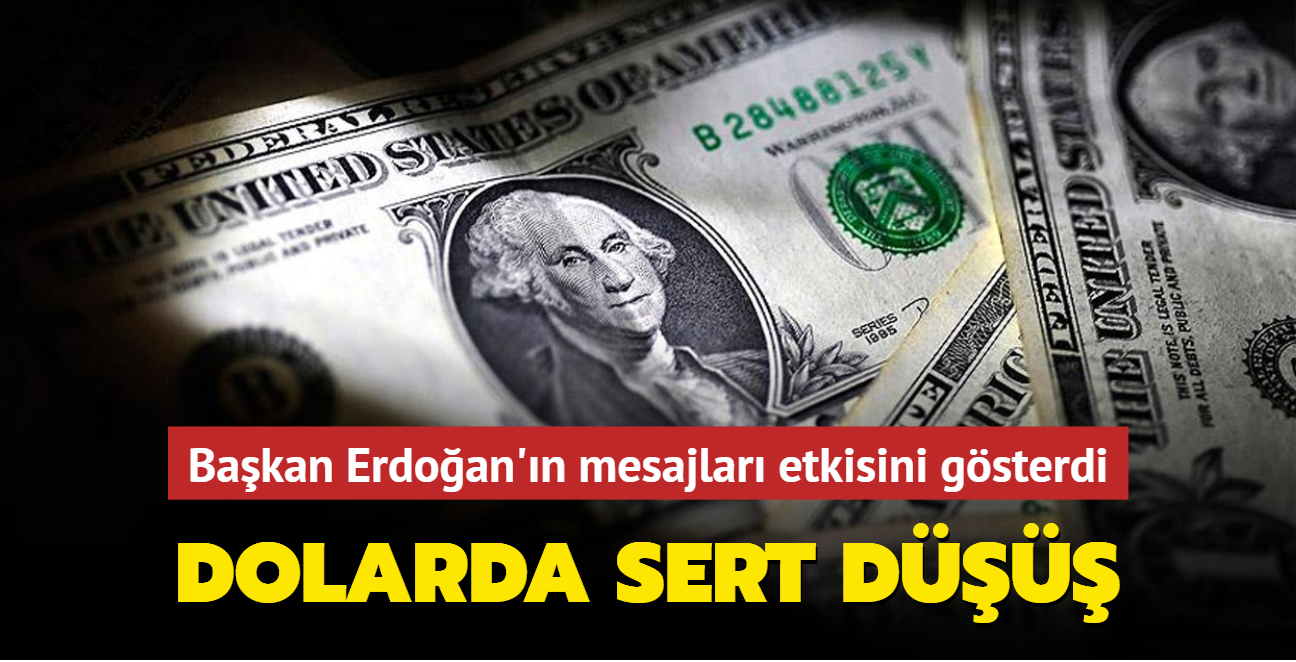 Son dakika haberi: Başkan Erdoğan'ın açıklamalarının ardından dolarda ve euroda sert düşüş