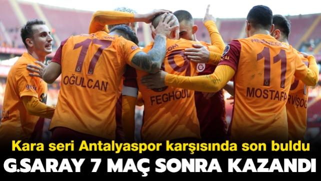 Galatasaray konuk ettiği Antalyaspor'u 2-0'la geçti