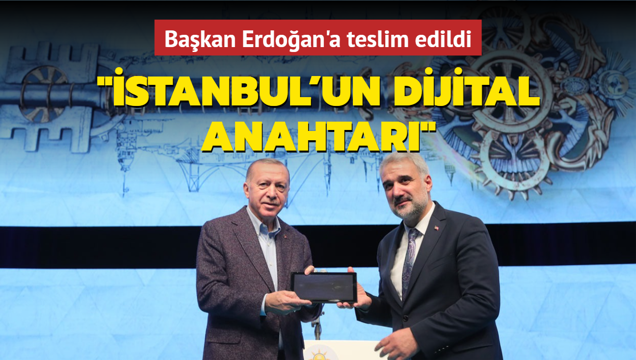 Başkan Erdoğan'a İstanbul'un Dijital Anahtarı hediye edildi