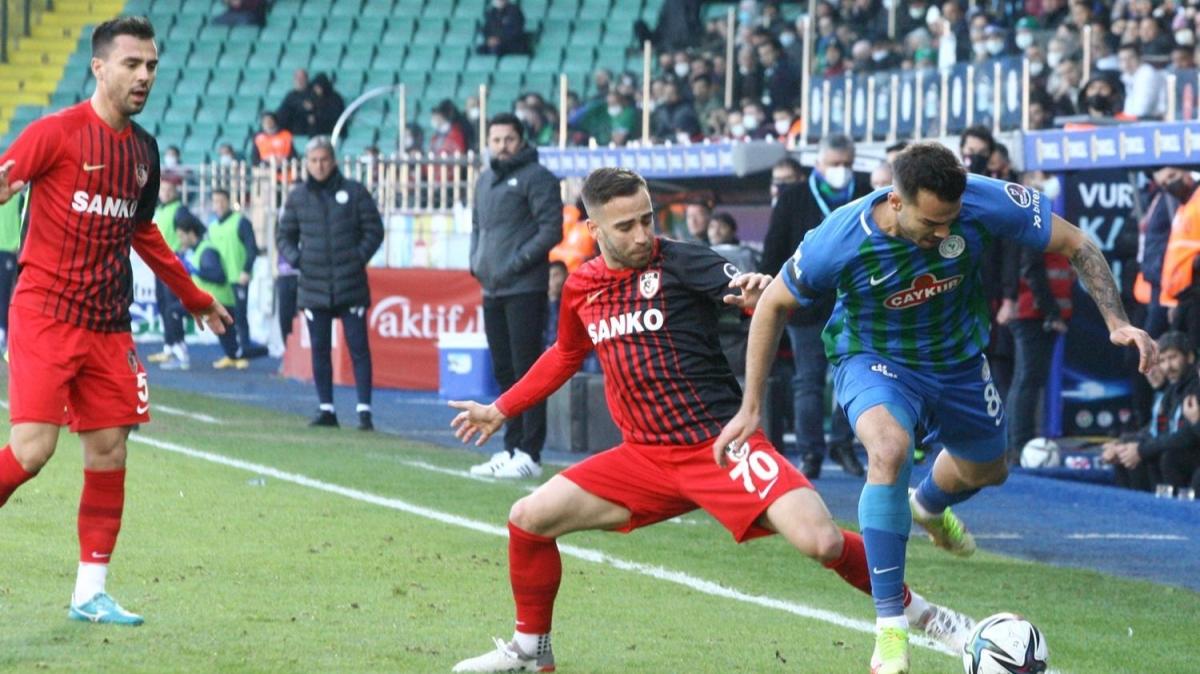Çaykur Rizespor'un iç saha serisini Gaziantep FK bitirdi