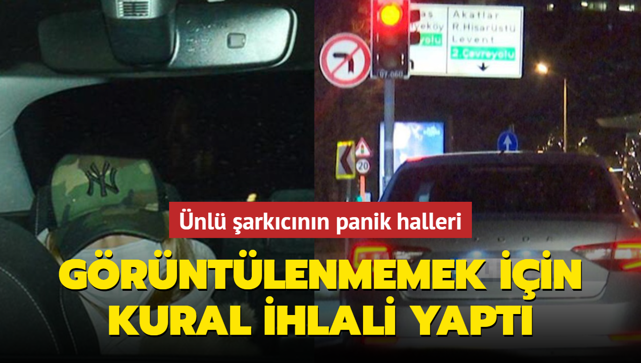 Görüntülenince panik yapan Hadise-Mehmet Dinçerler trafikte kural tanımadı