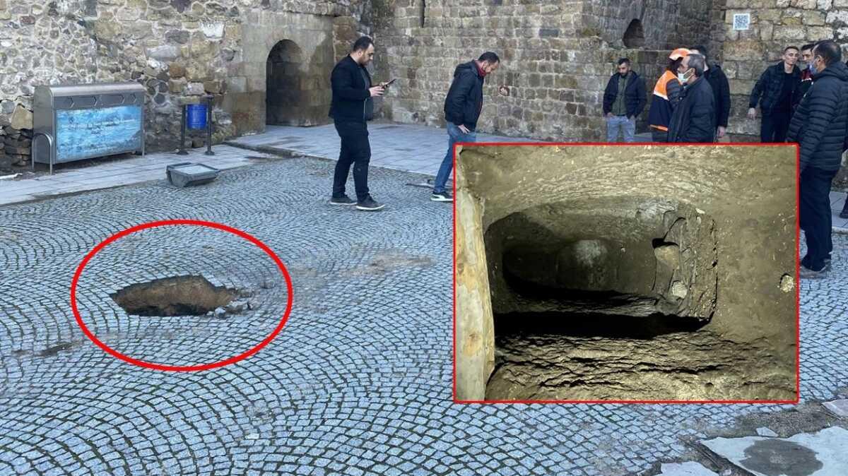 Nide'de ilgin olay! Kendisini bir anda tnelin iinde buldu