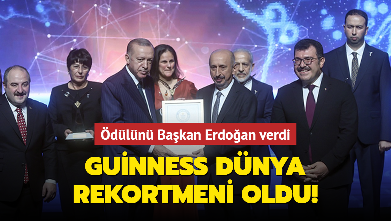 Zeka sorularıyla Guinness Dünya Rekortmeni oldu! Ödülünü Başkan Erdoğan verdi