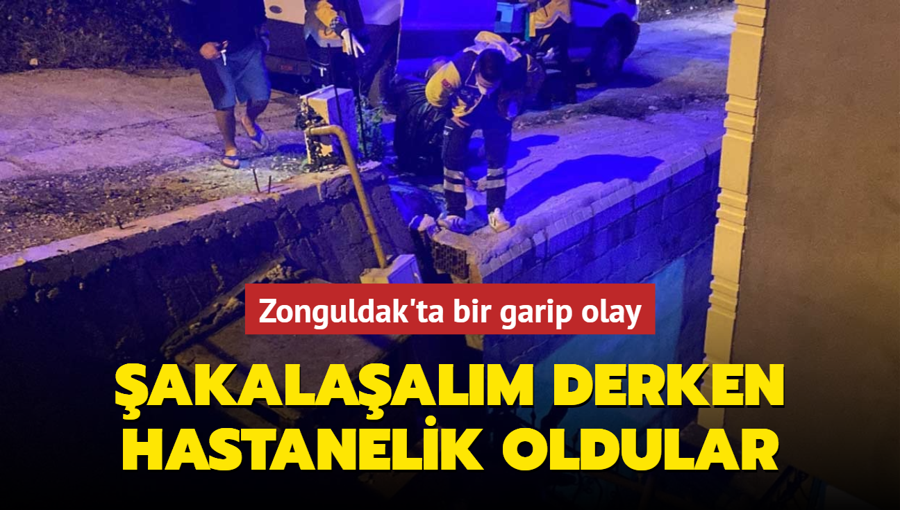 Zonguldak'ta bir garip olay... Şakalaşalım derken hastanelik oldular