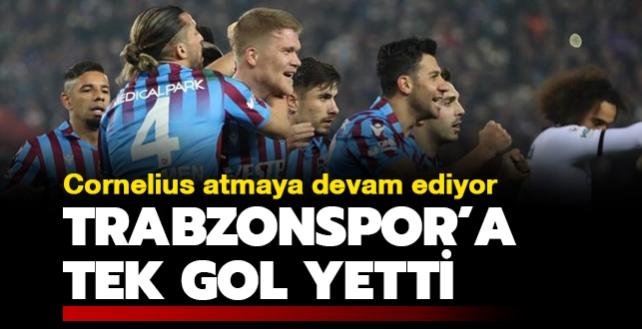 Trabzonspor konuk ettii Yeni Malatyaspor'u 1-0 malup etti