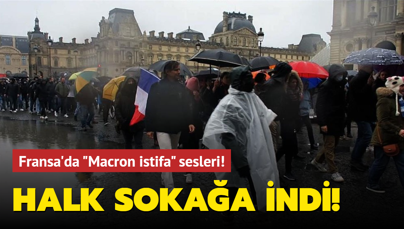 Fransa'da "Macron istifa" sesleri! Halk sokağa indi!