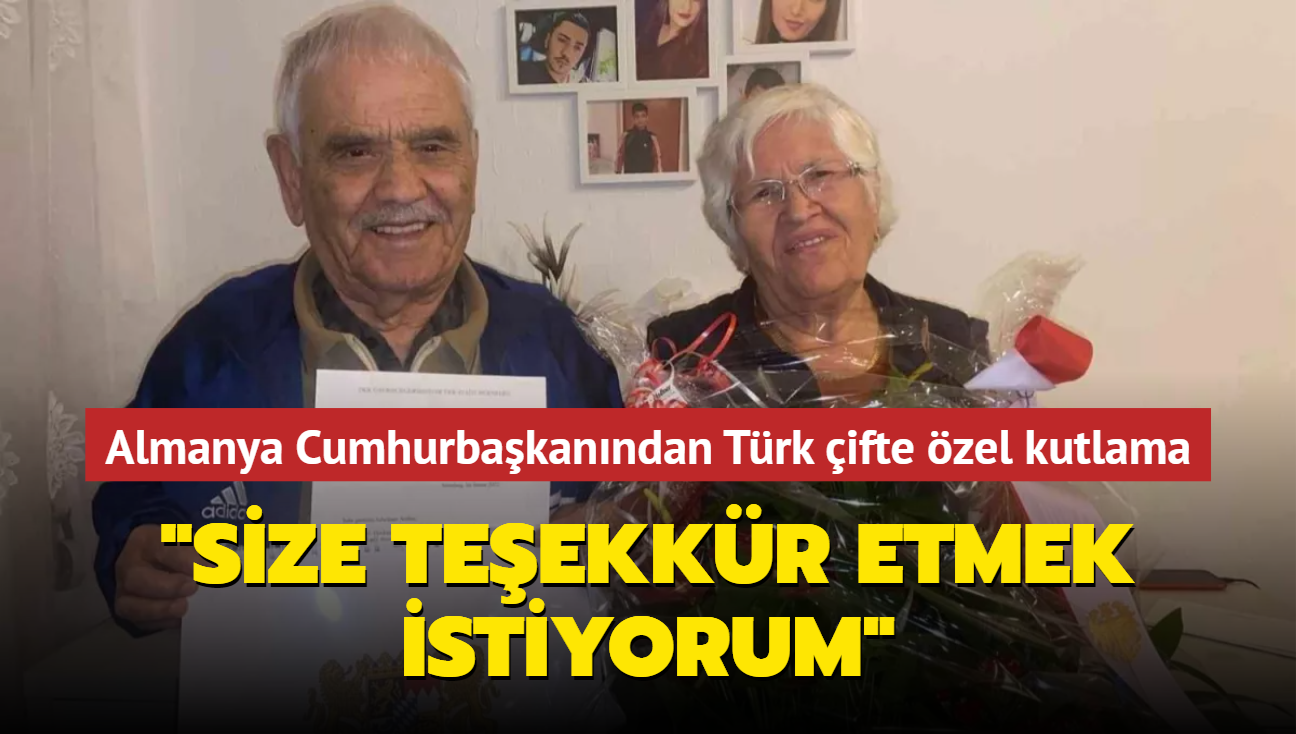 Almanya Cumhurbaşkanından Türk çifte özel kutlama: Size teşekkür etmek istiyorum