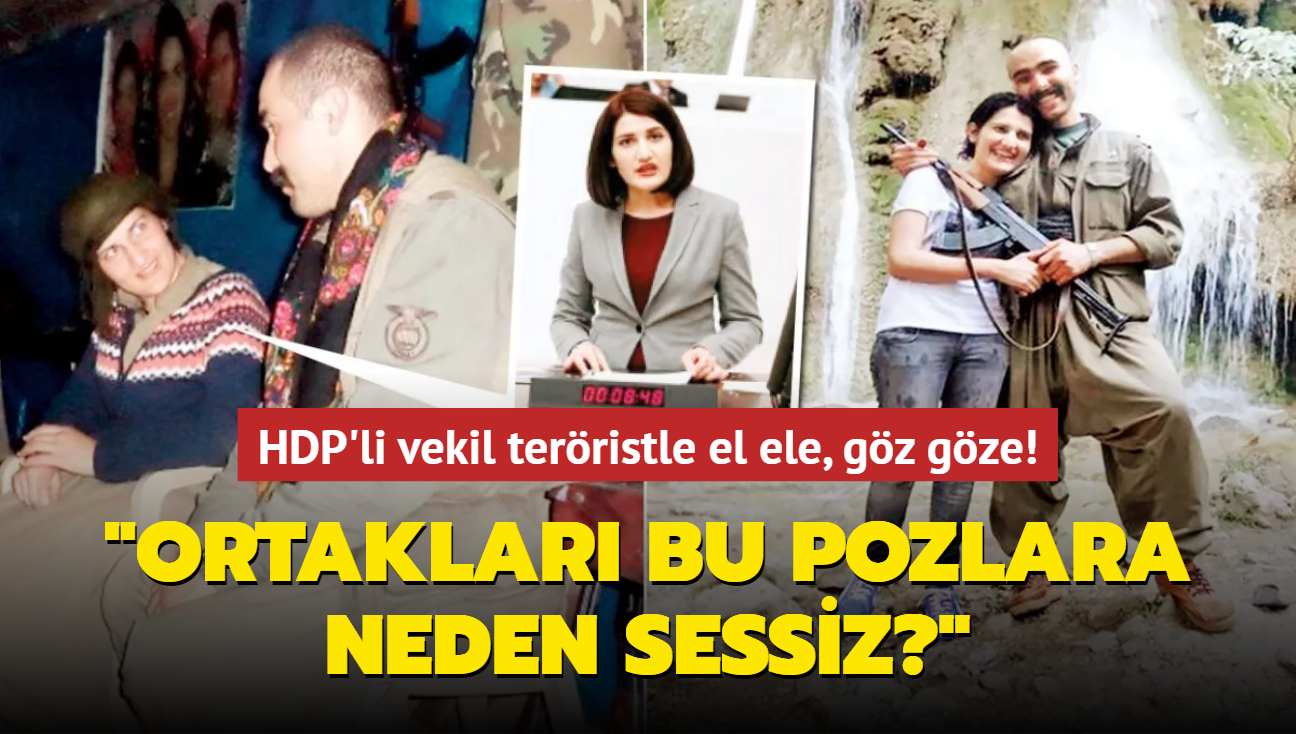 HDP'li vekil teröristle el ele, göz göze! AK Parti Grup Başkanvekili Bülent Turan: Ortakları bu pozlara neden sessiz"