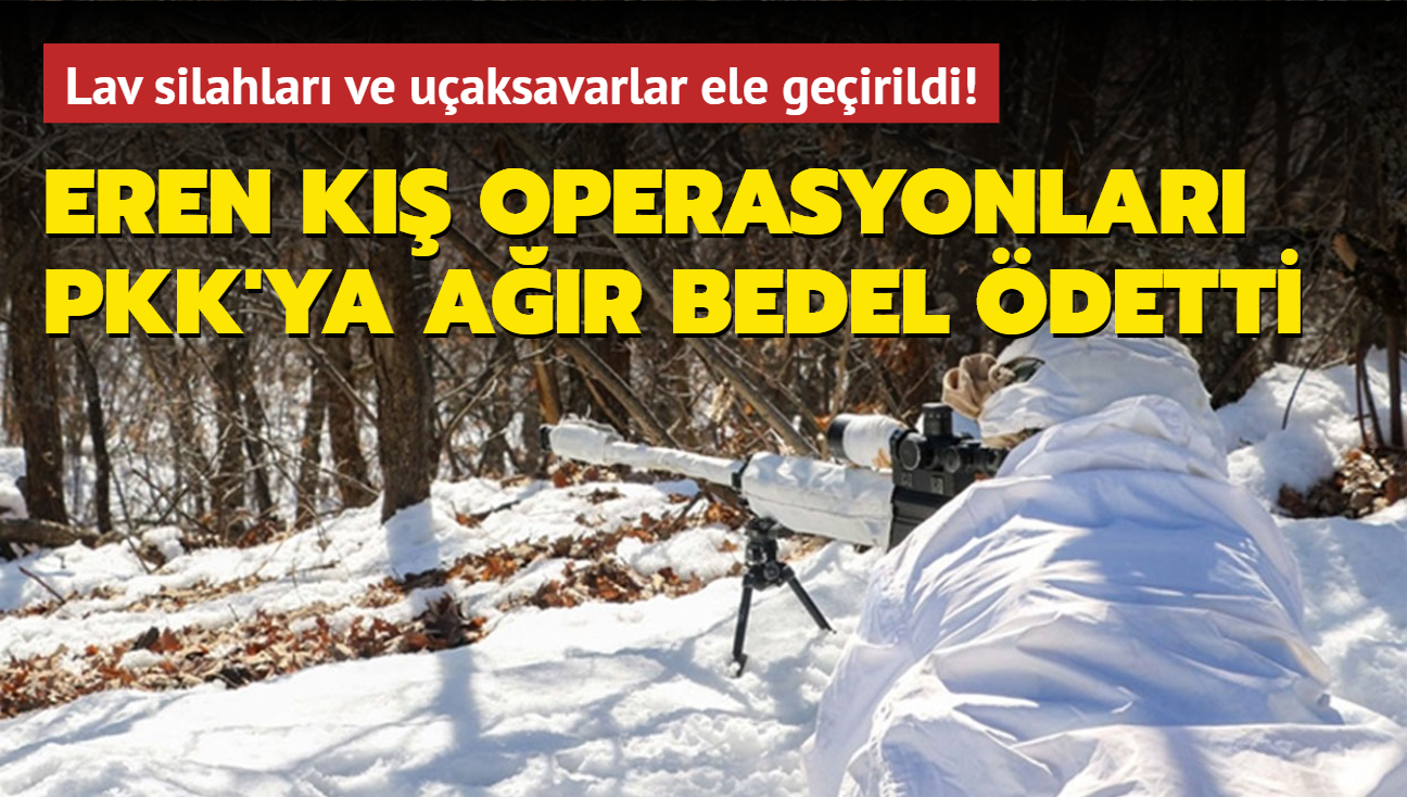 Lav silahları ve uçaksavarlar ele geçirildi! Eren Kış operasyonları PKK'ya ağır bedel ödetti