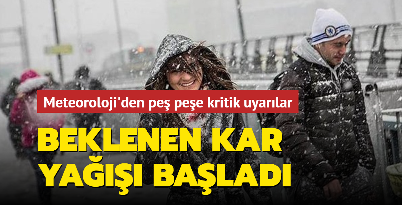 Meteoroloji'den son dakika! İstanbul'da beklenen kar yağışı başladı