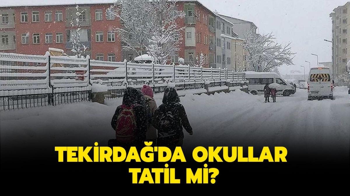 Bugn Tekirda'da okullar tatil mi" 12 Ocak Tekirda'da okullar tatil oldu mu"