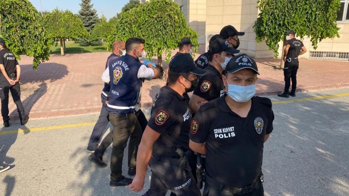 Konya'da 7 kişinin öldürüldüğü olayın davasında arbede çıktı!