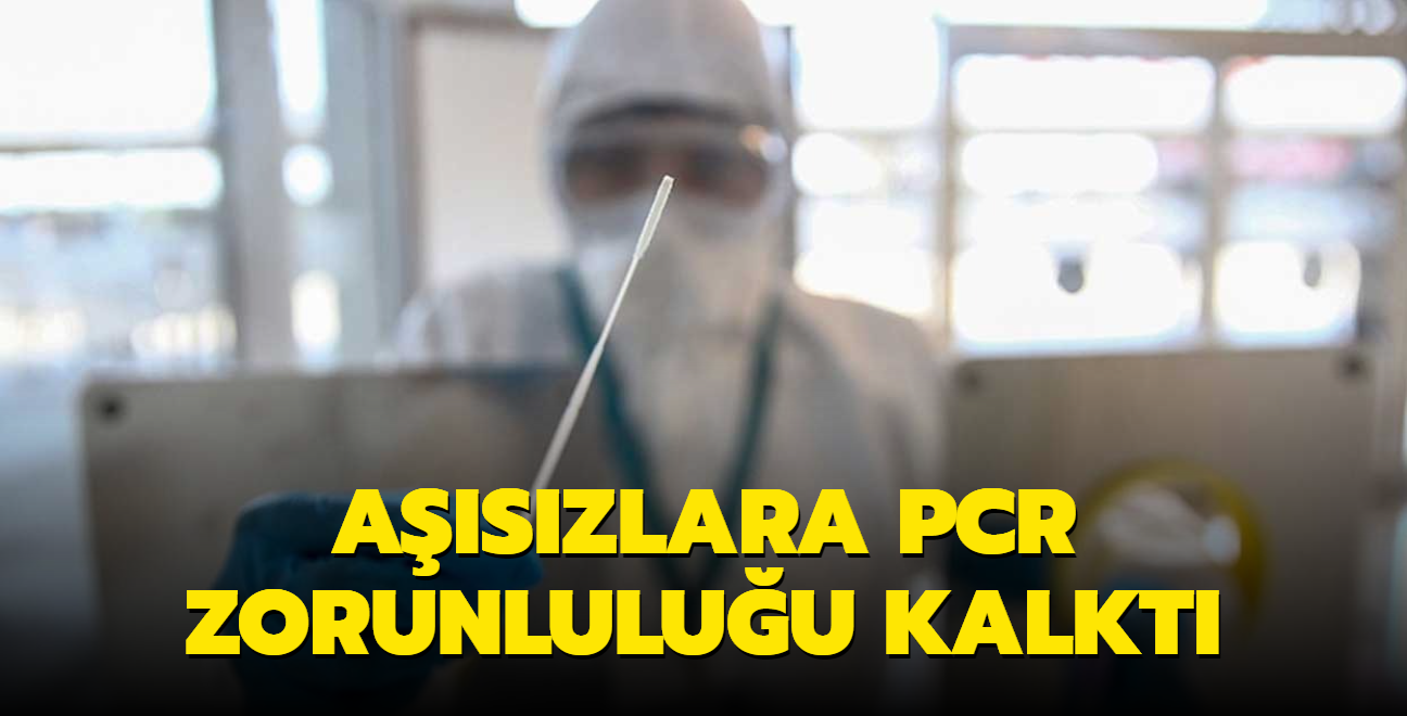 Son dakika haberi: Aşısızlara PCR testi zorunluluğu kaldırıldı