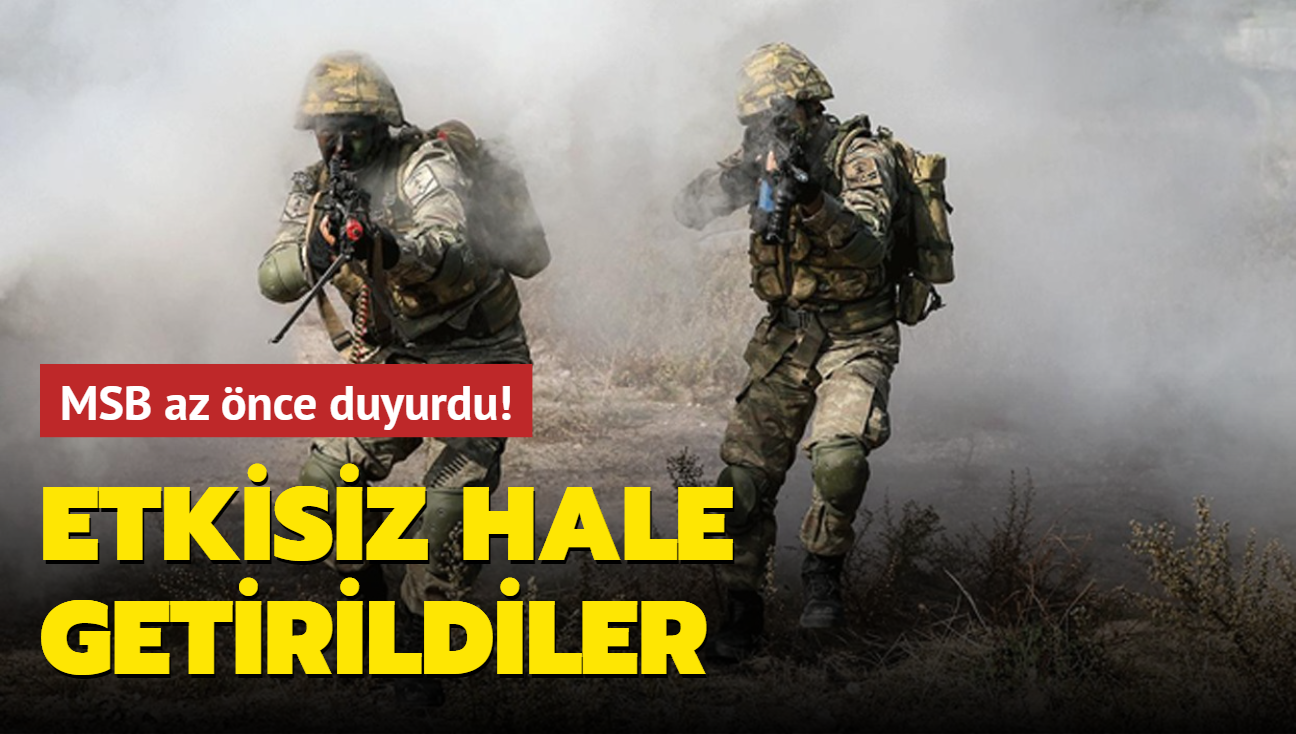 Milli Savunma Bakanlığı: 6 PKK'lı terörist etkisiz hale getirildi