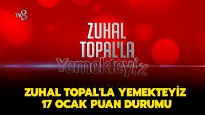 te Zuhal Topal'la Yemekteyiz puan tablosu... Zuhal Topal'la Yemekteyiz 17 Ocak puan durumu akland m?