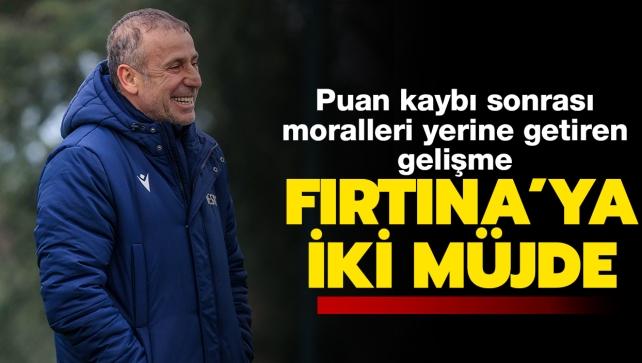Trabzonspor'a iki müjde! Puan kaybı sonrası moralleri yerine getiren gelişme