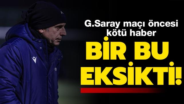 Galatasaray maçı öncesi Trabzonspor'da kötü haberler peş peşe...