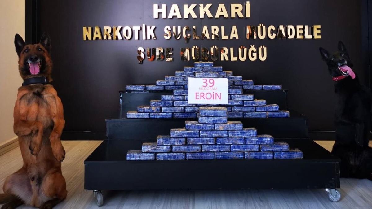 "Tipi" ve "Pars"tan byk baar... 39 kilo uyuturucu buldular