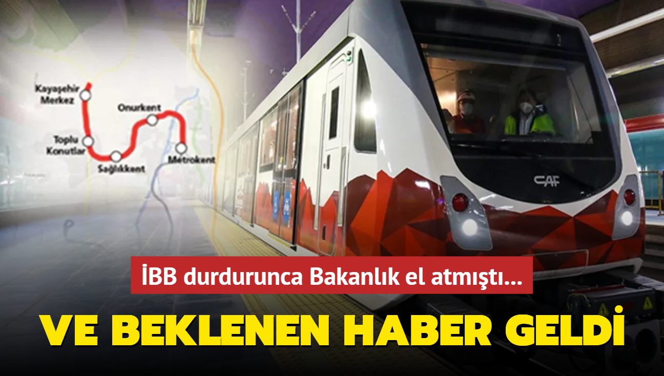 İBB durdurunca Bakanlık el atmıştı... Başakşehir-Kayaşehir metro hattında geri sayım