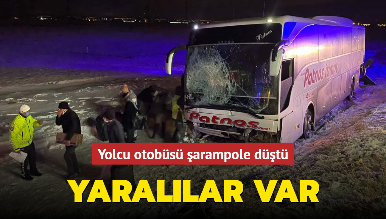 Aksaray'da yolcu otobüsü şarampole düştü... Yaralılar var