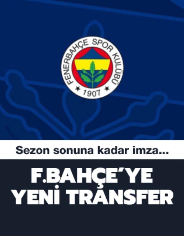 Fenerbahçe yeni transferini resmen açıkladı! Sezon sonuna kadar...