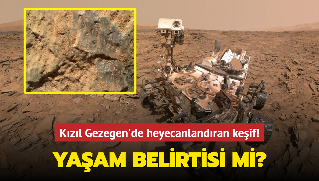 Kzl Gezegen'de kefedildi! Mars'ta bulunan gizemli "mor kaya" yaam belirtisi mi"