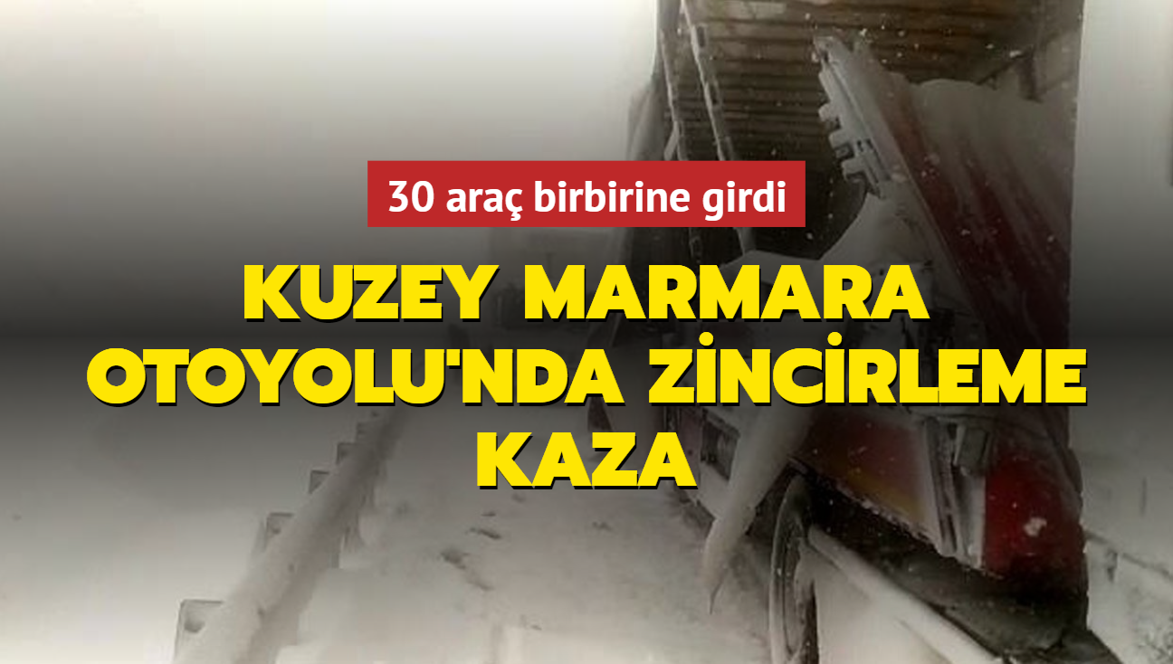 Son dakika haberleri: Kuzey Marmara Otoyolu'nda zincirleme kaza! Trafie kapatld