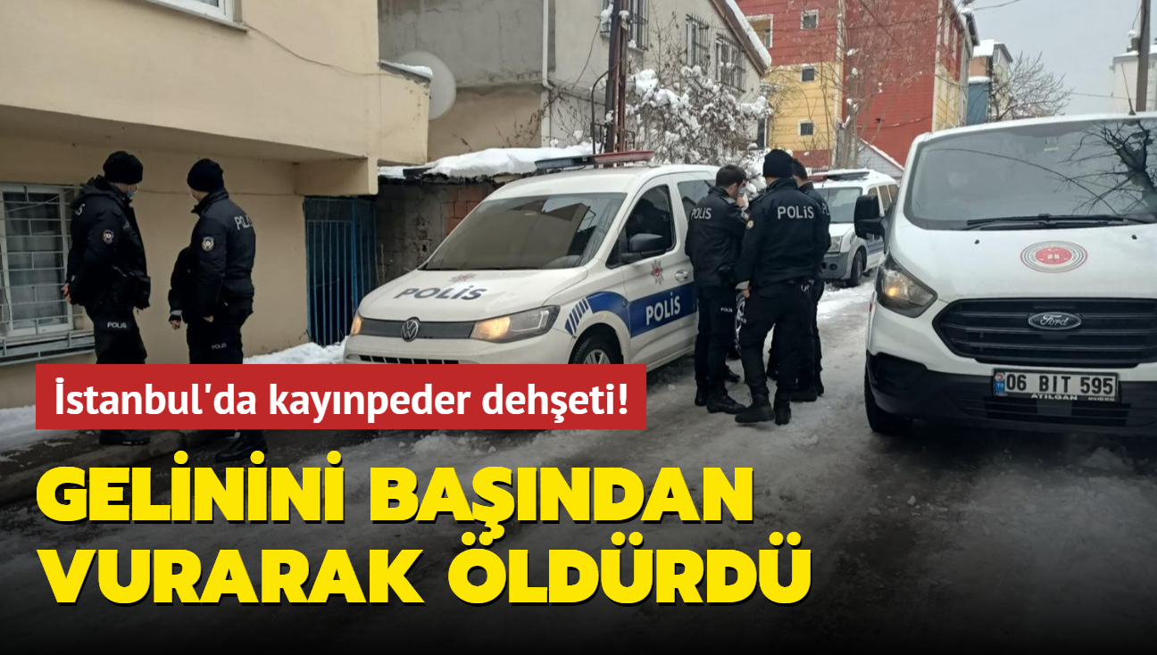 İstanbul'da kayınpeder dehşeti! Gelinini başından vurarak öldürdü