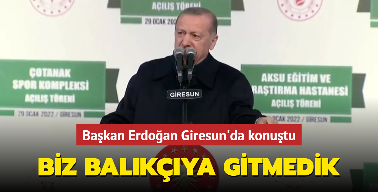 Başkan Erdoğan: Biz balıkçıya gitmedik, vatandaşımızın derdiyle dertlendik