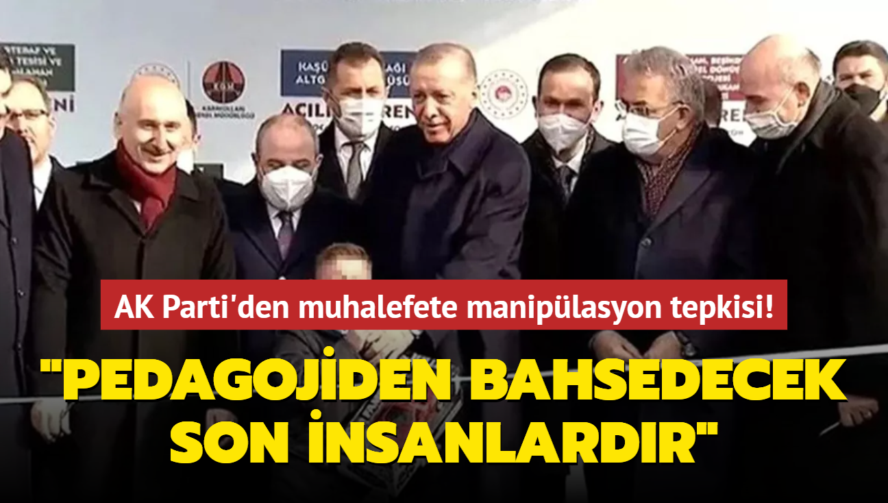 Başkan Erdoğan'ın kürsüye çıkardığı çocuk üzerinden algı yapan muhalefete AK Parti'den tepki