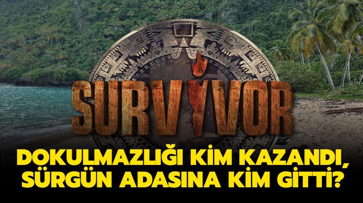 Survivor dokunulmazlk oyununu kim kazand" 30 Ocak Survivor kimin ismi kt, kim srgn adasna gitti"  