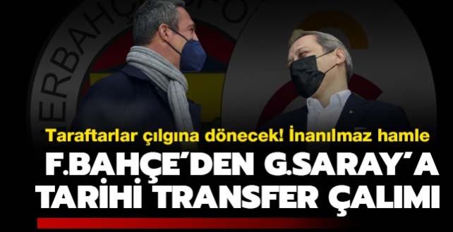 Fenerbahe'den Galatasaray'a tarihi transfer alm geliyor! Taraftarlar lgna dnecek