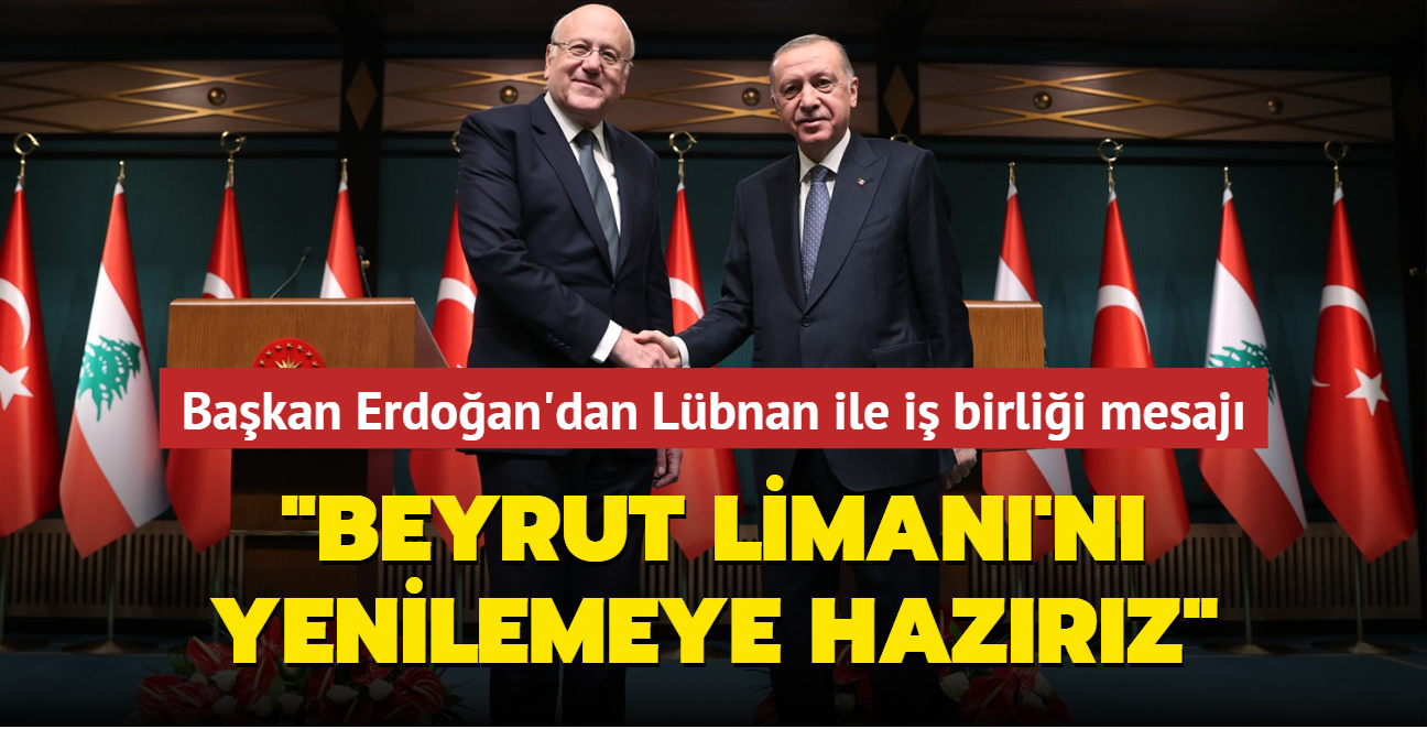 Bakan Erdoan'dan Lbnan ile i birlii mesaj: Beyrut Liman'n yenilemeye hazrz