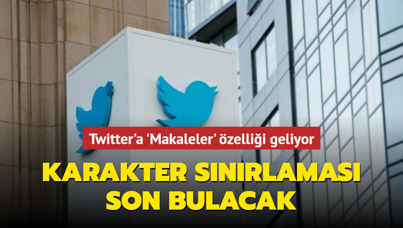 Twitter'da karakter snrlamas son bulacak: Makaleler' zellii geliyor