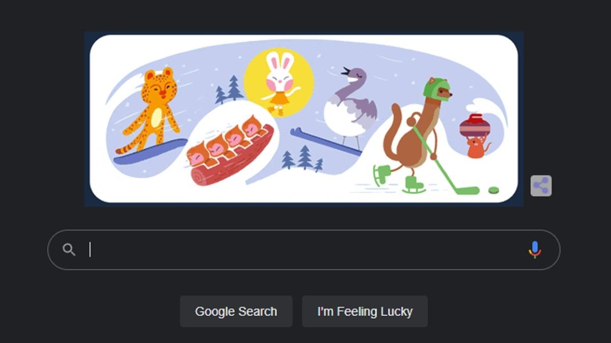 Winter Olympics Google'da Doodle oldu! Google Pekin K Olimpiyatlar'n unutmad