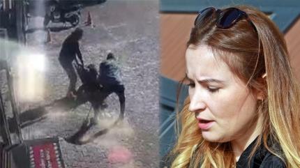 Antalya'da gen� kad�n ve k�pe�ine, sokak k�pe�i sald�rd�