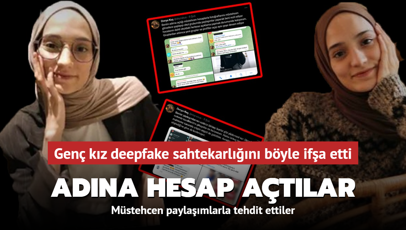 Adna onlarca hesap ap mstehcen paylamlar yaptlar! Gen kz deepfake sahtekarln byle ifa etti