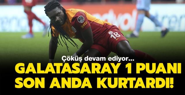 Galatasaray'da k devam ediyor: Aslan 1 puan son anda kurtard!