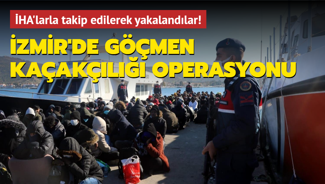 HA'larla takip edilerek yakalandlar! zmir'de gmen kaakl operasyonu