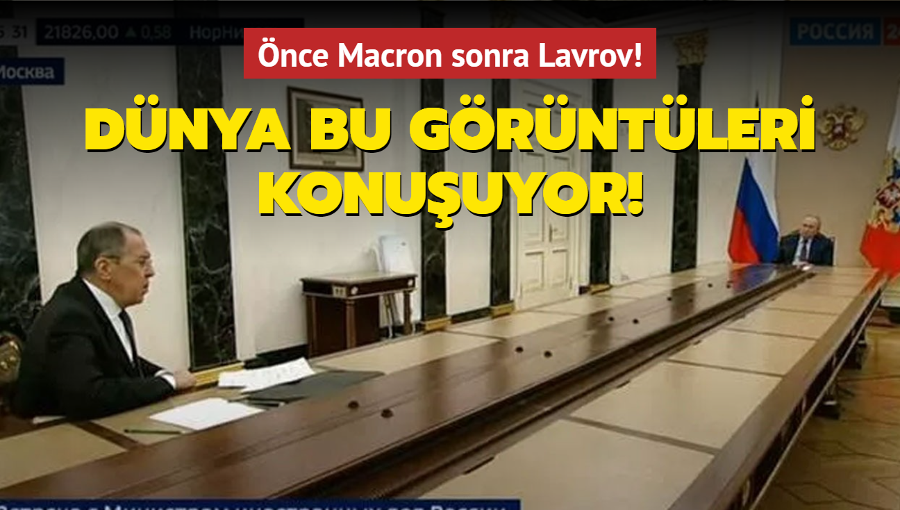 nce Macron sonra Lavrov! Dnya bu grntleri konuuyor!