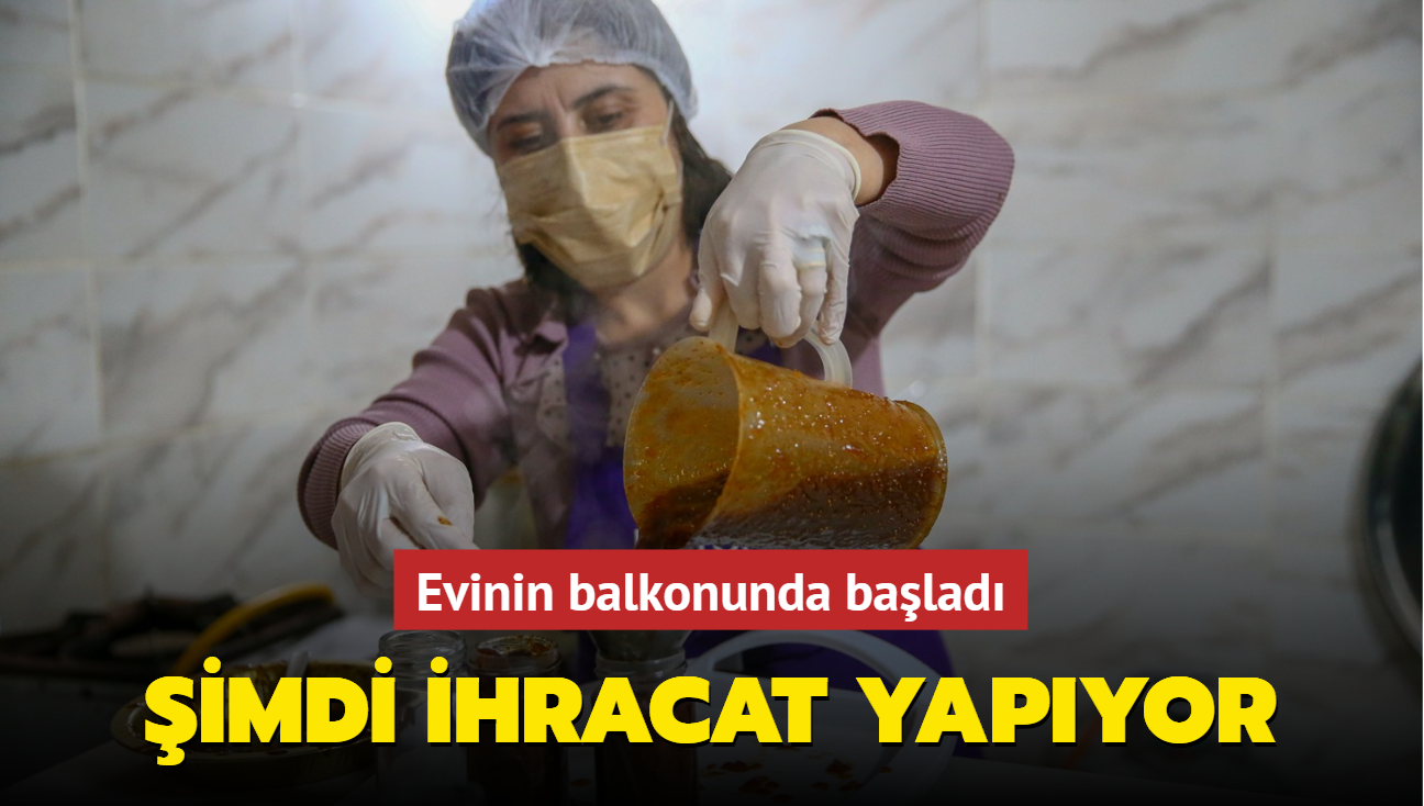 Evinin balkonunda balad imdi ihracat yapyor